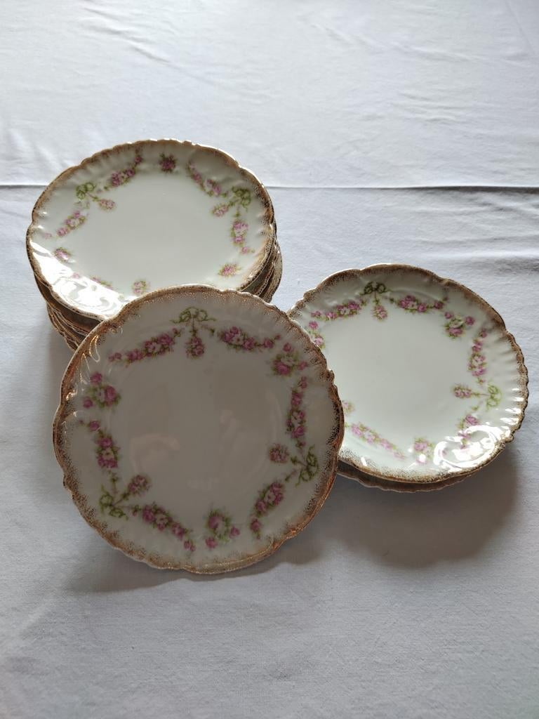 De Fuisseaux Baudour 6 anciennes petites assiettes, Antiquités & Art, Antiquités | Services (vaisselle) pièces, Enlèvement ou Envoi