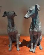 Prachtig  koppel beelden,whippet, Antiek en Kunst, Ophalen of Verzenden