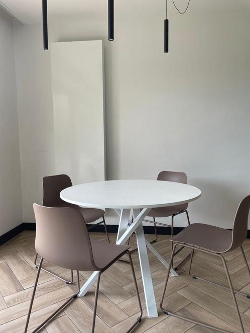 Set eetkamertafel en 4 stoelen, Huis en Inrichting, Tafels | Eettafels, Zo goed als nieuw, 100 tot 150 cm, 100 tot 150 cm, Vier personen