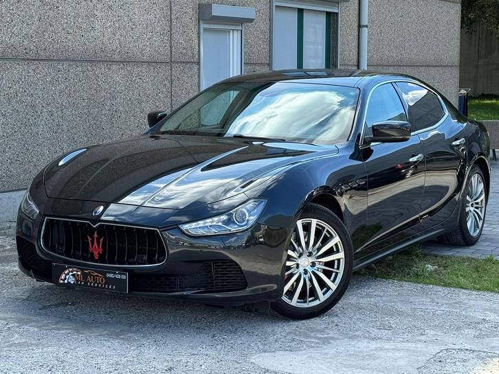 Maserati Ghibli 3.0 V6 S 1Main Faible Km Gps Xénon Cuir, Auto's, Maserati, Bedrijf, Te koop, Ghibli, ABS, Achteruitrijcamera, Airbags