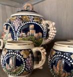 Vintage keramische punch pot met 6 tassen, Ophalen of Verzenden