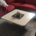 Salontafel met massief marmer blad, Huis en Inrichting, Ophalen, Overige materialen, Gebruikt, Vierkant