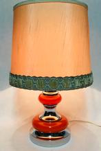 Vintage design celluloid chrome tafel lamp 70’s, Ophalen of Verzenden