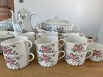 Koffieservies - Limoges - bloemmotief, Ophalen, Zo goed als nieuw, Overige stijlen, Kop(pen) en/of Schotel(s)
