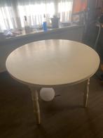 Ronde keukentafel en 6 stoelen, Huis en Inrichting, Tafels | Salontafels, Ophalen, Gebruikt, Rond, Overige houtsoorten
