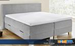 Boxspring Gerind 180 x 200, Verzenden, Nieuw, 190 cm of minder, Grijs