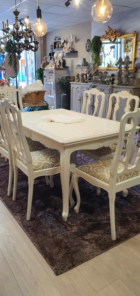 Landelijk Brocante Queen Ann Eetkamer set, Antiek en Kunst, Antiek | Meubels | Tafels, Ophalen