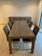 Eetafel + 6 stoelen + dressoir + barkast, Huis en Inrichting, Complete eetkamers, Ophalen, Gebruikt
