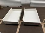 2 Ikea schuiven voor 1 persoons bed, Huis en Inrichting, Slaapkamer | Bedden, Ophalen, Gebruikt, Wit, Hout