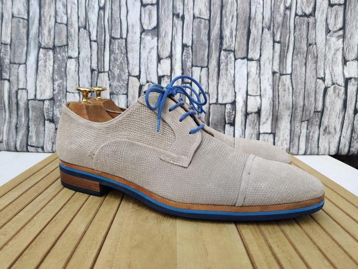 Giorgio beige/grijze schoenen voor heren - Maat 42, Kleding | Heren, Schoenen, Zo goed als nieuw, Veterschoenen, Overige kleuren