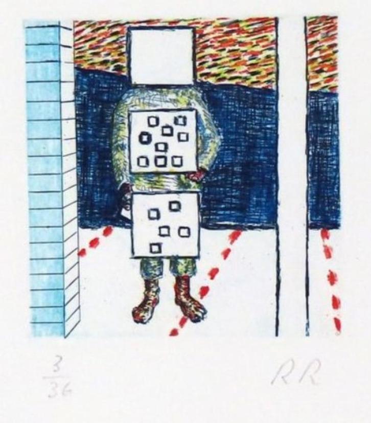 Roger Raveel - Waarom - complete uitgave met 4x ets, Antiek en Kunst, Kunst | Etsen en Gravures, Ophalen of Verzenden