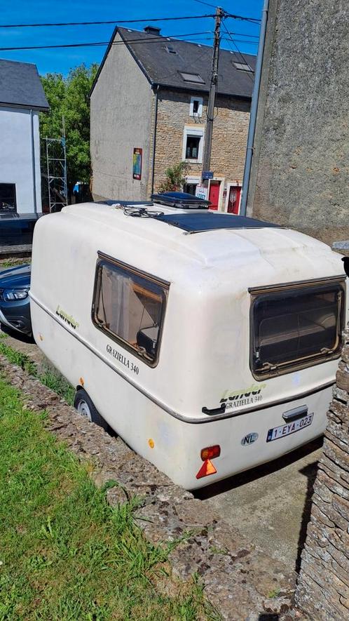 Lander Graziella caravan, Caravans en Kamperen, Caravans, Particulier, Douche, Luifel, Uitbouw voortent, Ophalen