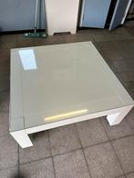 Salontafel 100cm op 100cm met glazen, Ophalen, Zo goed als nieuw