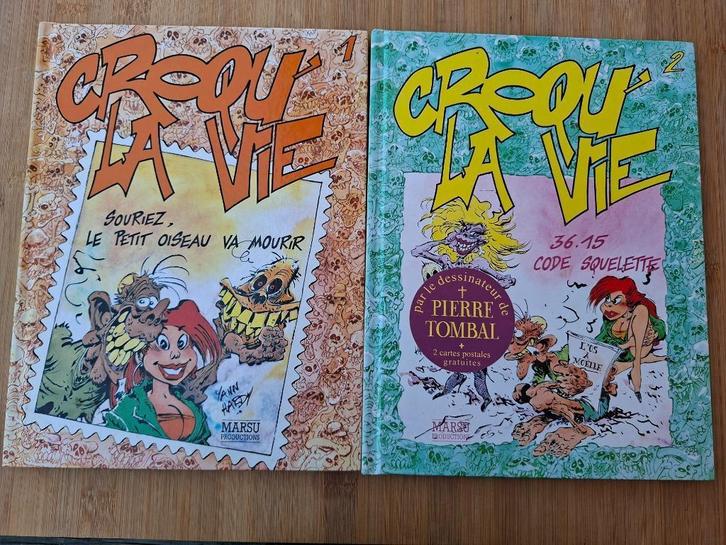 2 SLAAPKAMERS CROQU'LA VIE LEO HARDY TUBE, Boeken, Stripverhalen, Zo goed als nieuw, Complete serie of reeks, Ophalen of Verzenden