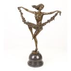 brons beeld , dansende pikante dame, Ophalen of Verzenden