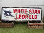Emaille Reclamebord White Star Leopold, Collections, Marques & Objets publicitaires, Utilisé, Enlèvement ou Envoi, Panneau publicitaire