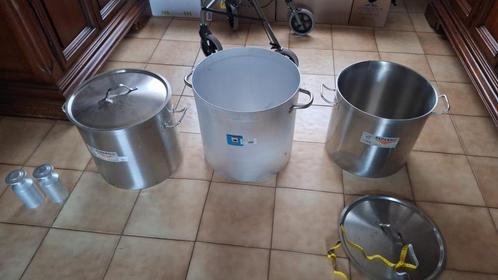 Grote kookpotten Paderno, Huis en Inrichting, Keuken | Potten en Pannen, Zo goed als nieuw, Kookpan of Snelkookpan, Inox, Ophalen