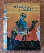 Antieke blikken koekendoos met afrikaans tafereel, Ophalen of Verzenden, Gebruikt, Koek(jes)