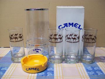 Camel Asbak - Glas Glazen - Cendrier ijsemmer Retro Vintage, Enlèvement ou Envoi, Utilisé, Ustensile