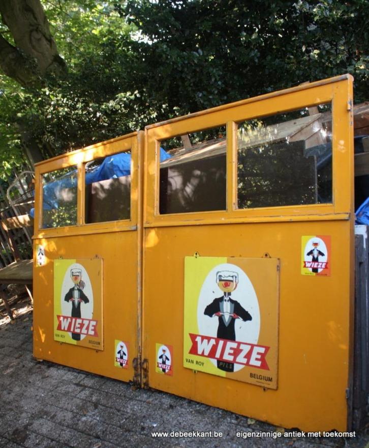 Retro caféscherm windscherm brouwerij Wieze Van ROY, Verzamelen, Retro, Ophalen of Verzenden