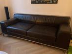 Bruin lederen zetel IKEA, Maison & Meubles, Canapés | Salons, 75 à 100 cm, 200 à 250 cm, Banc droit, Enlèvement