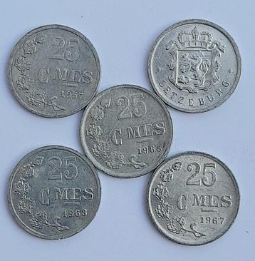Luxemburg 5 x 25 centimes     (834)      beschikbaar voor biedingen