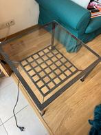 Table basse en verre et fer forgé, Ophalen, 50 tot 100 cm, 50 tot 100 cm, Minder dan 50 cm