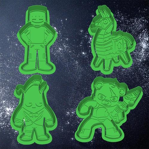 4x Fortnite Cookie cutter / Koekjessnijders, Hobby en Vrije tijd, Taarten en Cupcakes maken, Nieuw, Bakvorm, Ophalen of Verzenden