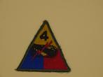 Patch 4th Armored, Verzamelen, Verzenden, Landmacht, Embleem of Badge