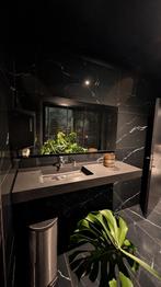 wastafel lavabo zwart quartz 140cm, Ophalen, Zo goed als nieuw, Steen, Wastafel