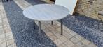 Ronde tafel met lichtmetalen poten, Huis en Inrichting, 100 tot 150 cm, 100 tot 150 cm, Rond, Zo goed als nieuw