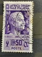 Africa Orientale Italiana 1938 - Keizer Victor Emanuel III, Ophalen of Verzenden, Overige landen, Gestempeld