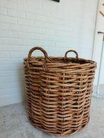 Grote rieten mand / houtmand - XL formaat, Ophalen, Zo goed als nieuw, Rond, Mand