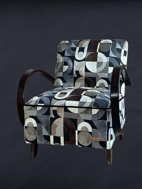 Fauteuil vintage jendrich halabala, Maison & Meubles, Fauteuils, Comme neuf, Enlèvement