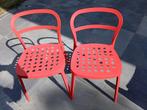Ijzeren stoelen metaal, Tuin en Terras, Ophalen, Zo goed als nieuw, Metaal