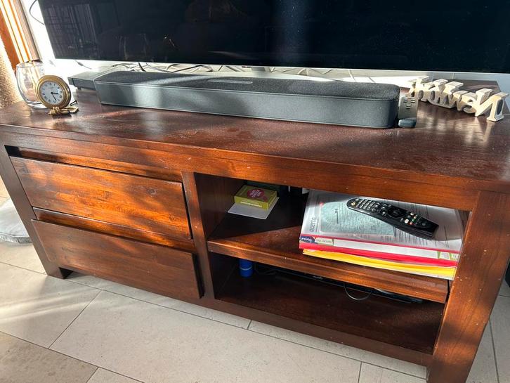Tv meubel - mahonie look, Huis en Inrichting, Kasten |Televisiemeubels, Zo goed als nieuw, Ophalen