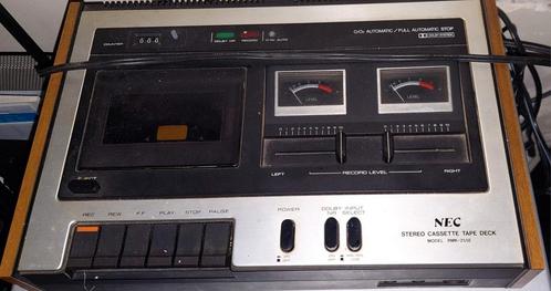Vintage Nec Stereo Cassette Tape deck - perfecte staat rare!, Audio, Tv en Foto, Cassettedecks, Ophalen of Verzenden