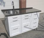 keuken graniet werkblad,buitenkeuken kitchenette pantry €399, Ophalen, Wit, Graniet of Steen, Enkelwandige keuken