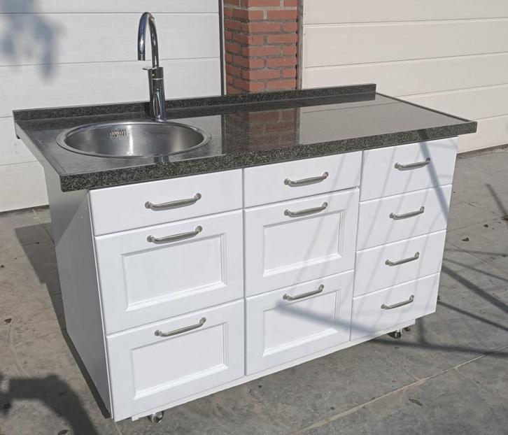 keuken graniet werkblad,buitenkeuken kitchenette pantry €399, Huis en Inrichting, Keuken | Complete keukens, Zo goed als nieuw