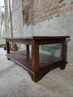 Salontafel vintage, Huis en Inrichting, Tafels | Salontafels, Ophalen, Gebruikt, Rechthoekig, Glas