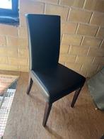 Eetkamer stoelen 6 stuks, Huis en Inrichting, Stoelen, Ophalen, Gebruikt, Zwart, Leer
