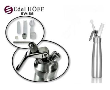 EDELHOFF slagroomspuit - 0.5l - Incl. 3 mondstukken