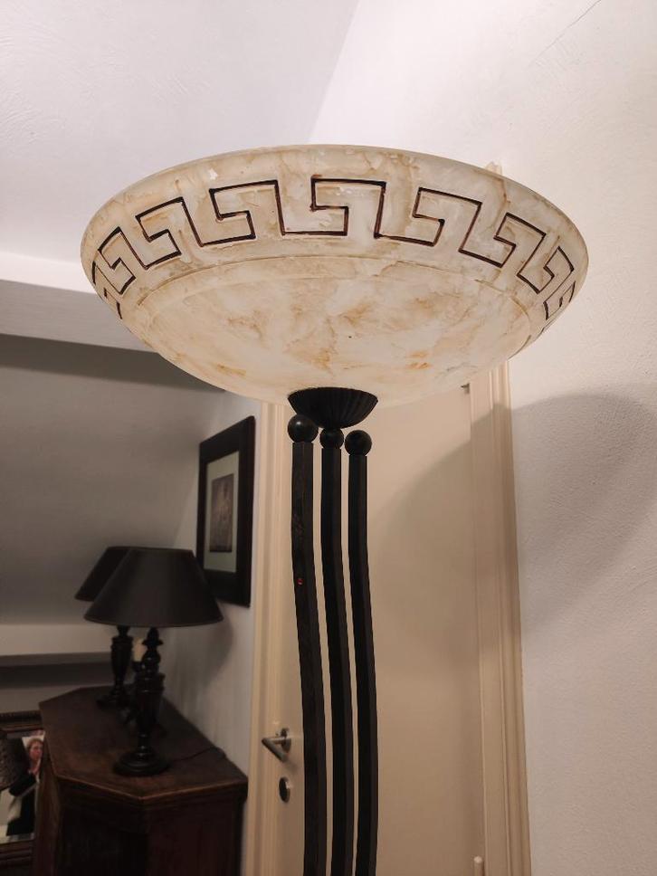 Antieke staande lamp (en bijpassende luchter), Antiek en Kunst, Antiek | Verlichting, Ophalen