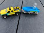 Pick-up truck met boot op aanhanger, Kinderen en Baby's, Speelgoed |Speelgoedvoertuigen, Ophalen