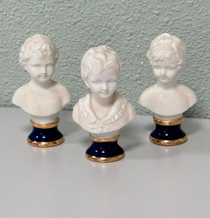 3X Capodimonte porseleinen buste beelden beeldjes porselein, Antiek en Kunst, Kunst | Beelden en Houtsnijwerken, Ophalen of Verzenden