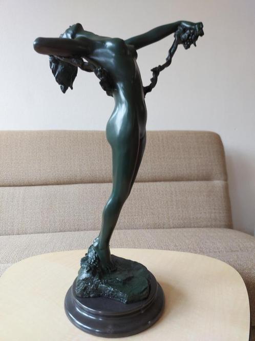 Bronzen Beeld Art Deco Nouveau The Vine Harriet Frishmuth, Antiquités & Art, Art | Sculptures & Bois, Enlèvement ou Envoi