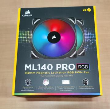 2 ventilateurs Corsair ML140 PRO RGB avec Lighting Node Pro disponible aux enchères