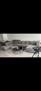 Grijze stoffen sofa, Huis en Inrichting, Ophalen, Gebruikt, Stof, Zithoek