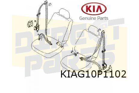 Kia Sorento 3-punts veiligheidsgordel Rechts zwart (bij raam, Auto-onderdelen, Interieur en Bekleding, Kia, Nieuw, Verzenden