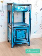 Petit meuble en bois repeint main style "cartoon", Ophalen of Verzenden, Zo goed als nieuw